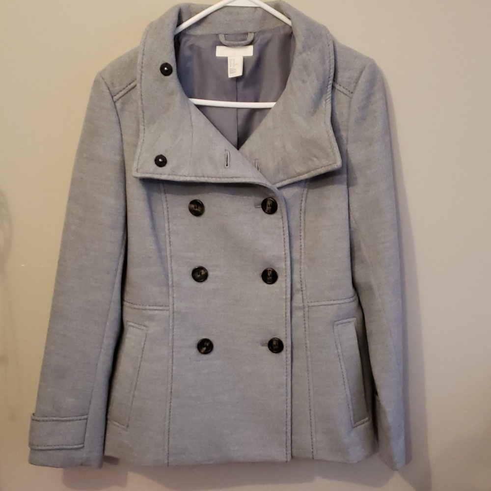 Womens H&M Peacoat
